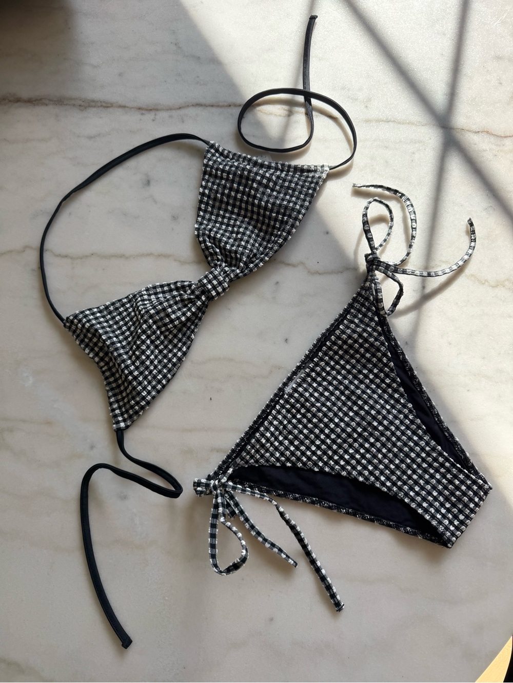 Hunza G Sabrina Gingham bikini